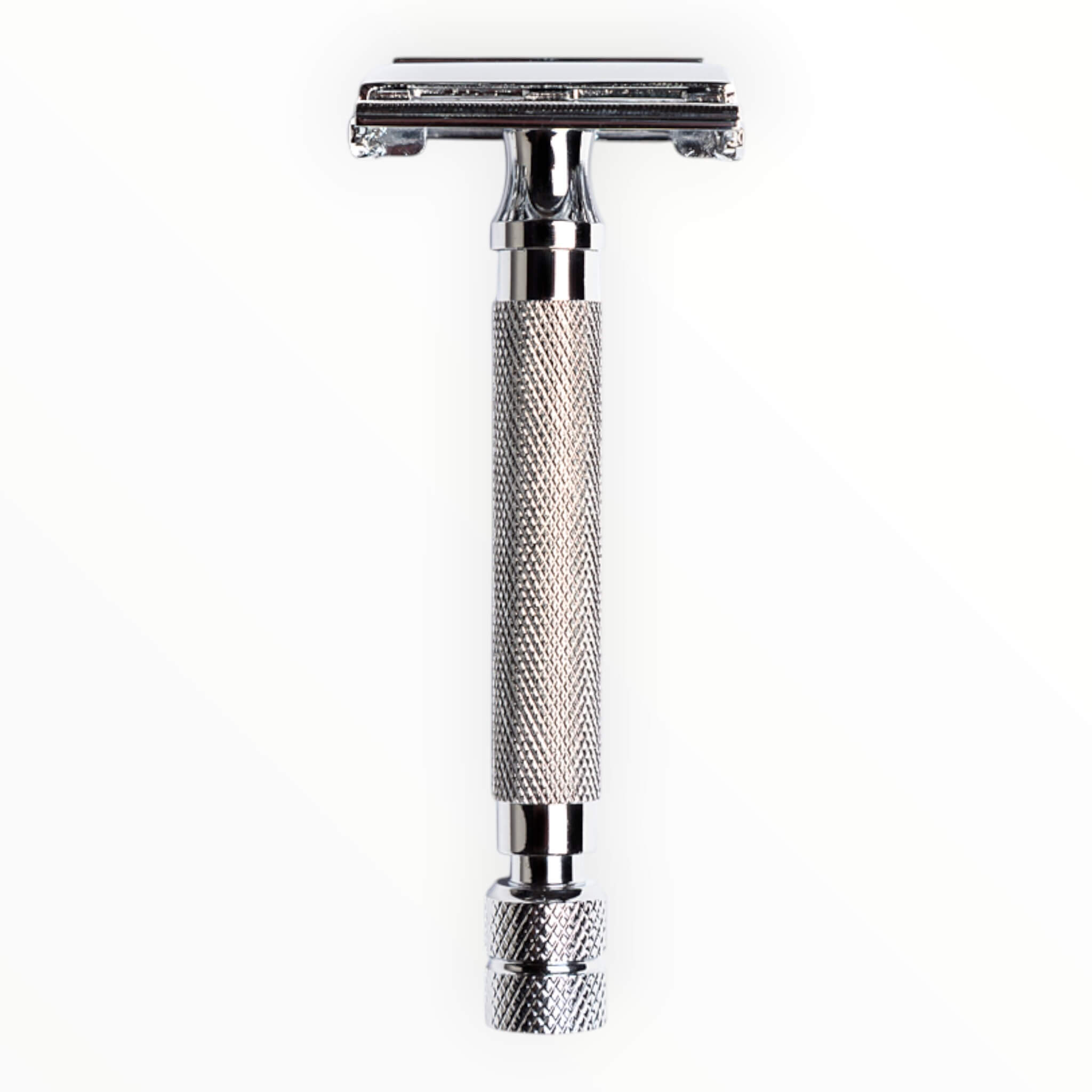 Säkerhetshyvel med fjärilsöppning, krom