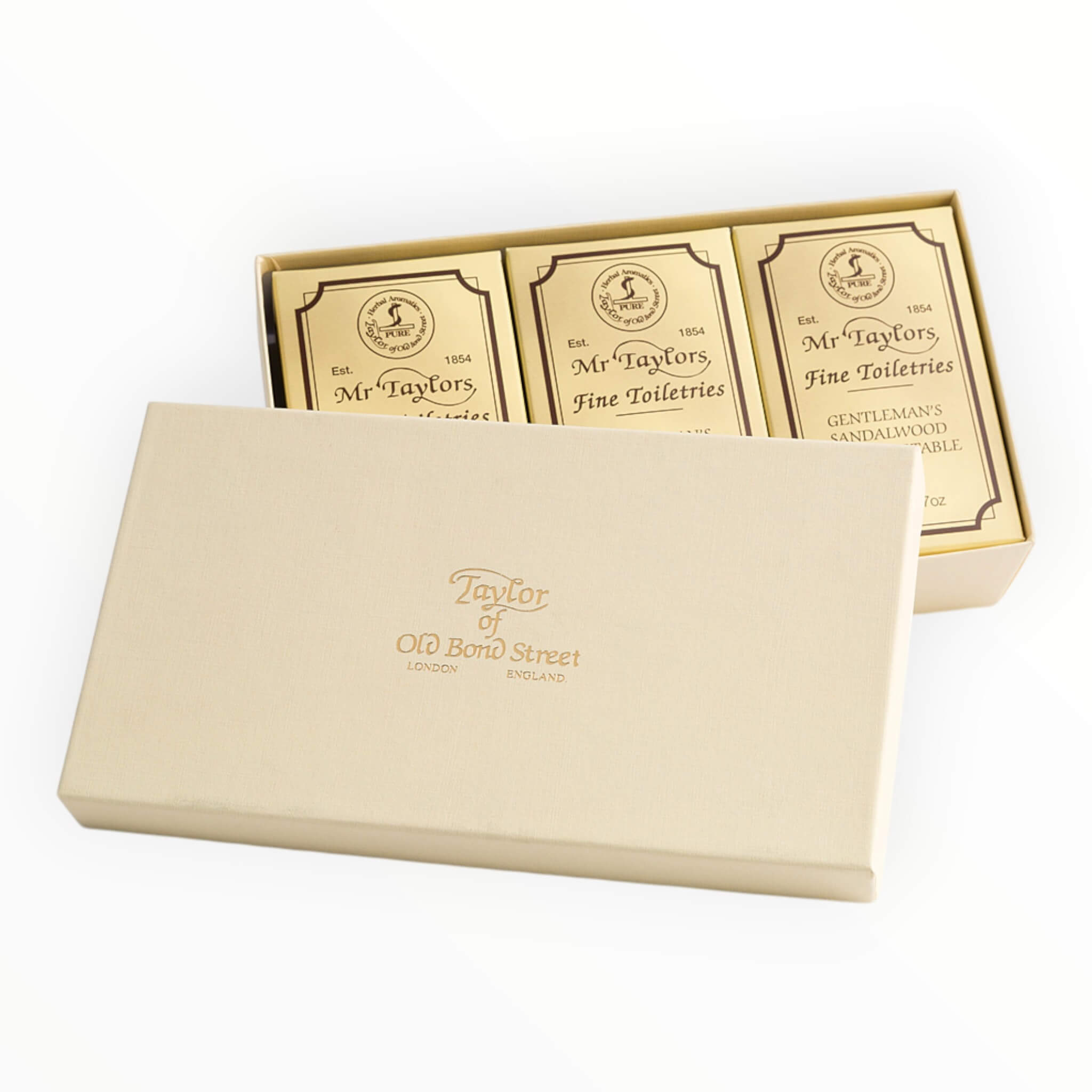 Presentförpackning med badtvålar, Sandalwood, 3 st.
