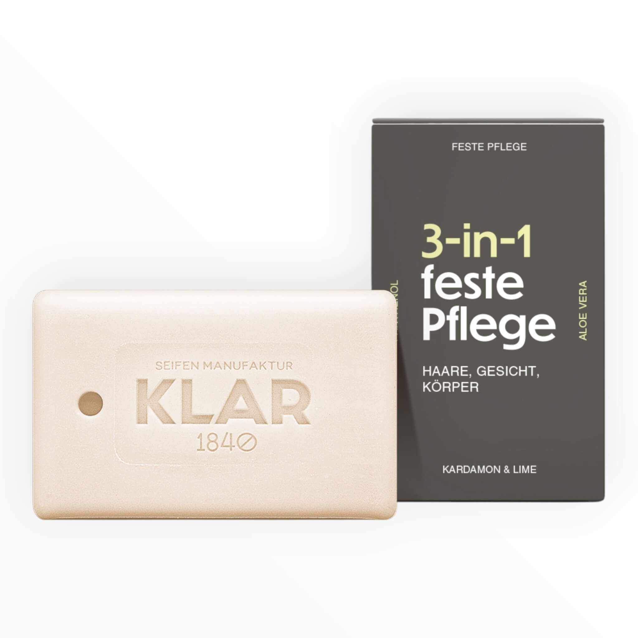 3-i-1-tvål för hår, ansikte och kropp, kardemumma och lime, 100 g.
