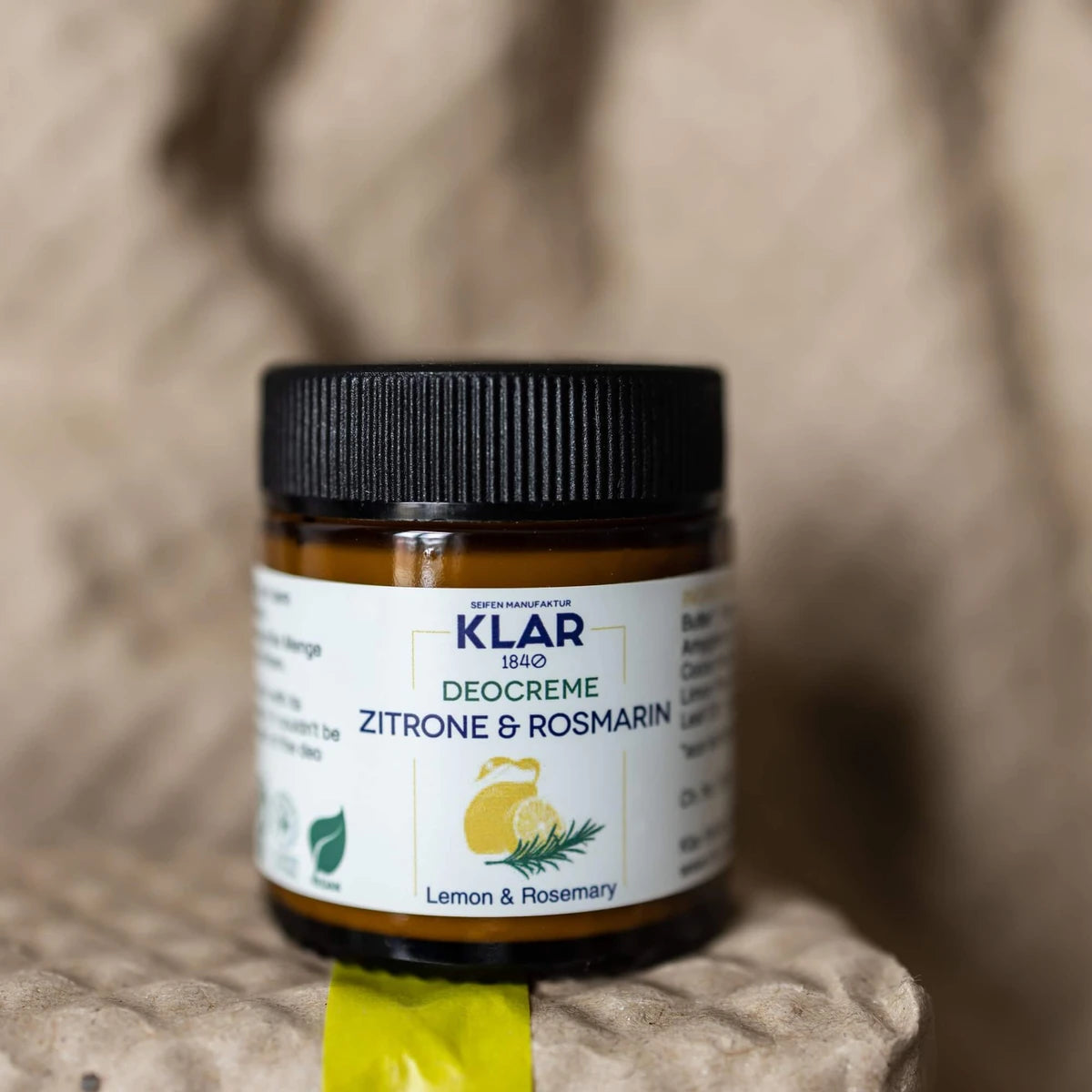 Deodorant Cream, Lemon & Rosemary, 30 ml