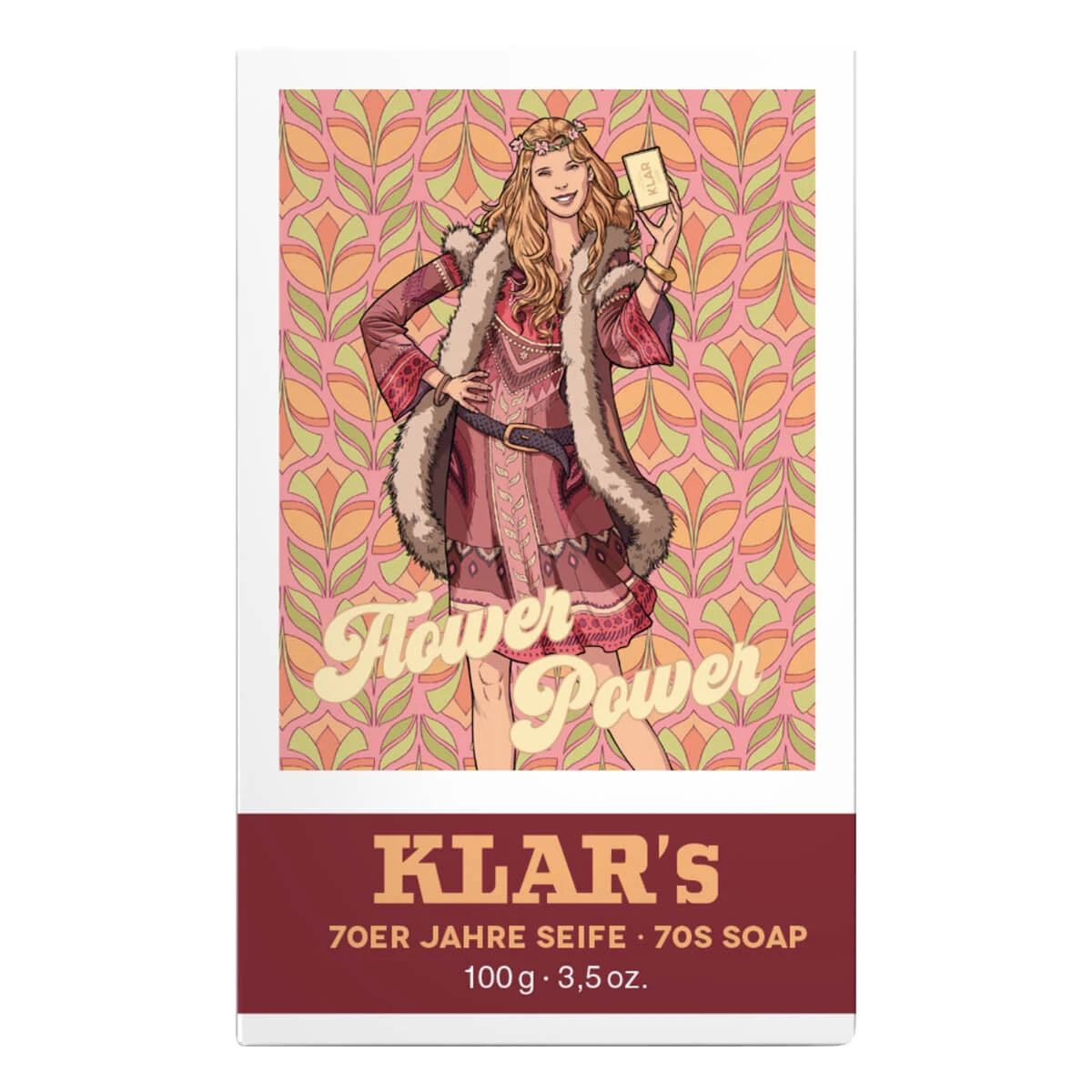 Tvål, 70-tals retro, Flower Power, 100 gr.
