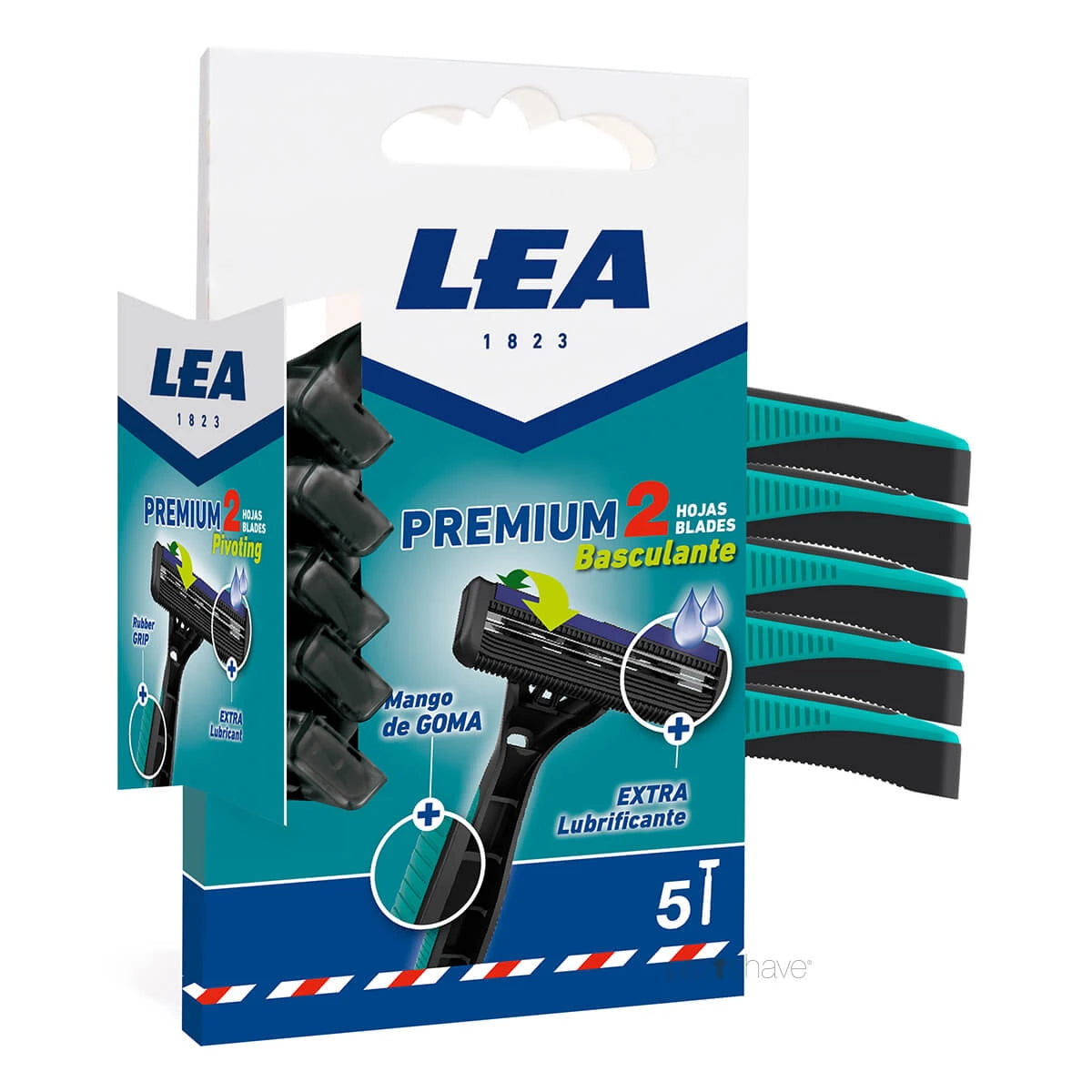 Engångshyvel, Premium 2, flexibelt huvud, 5 st.