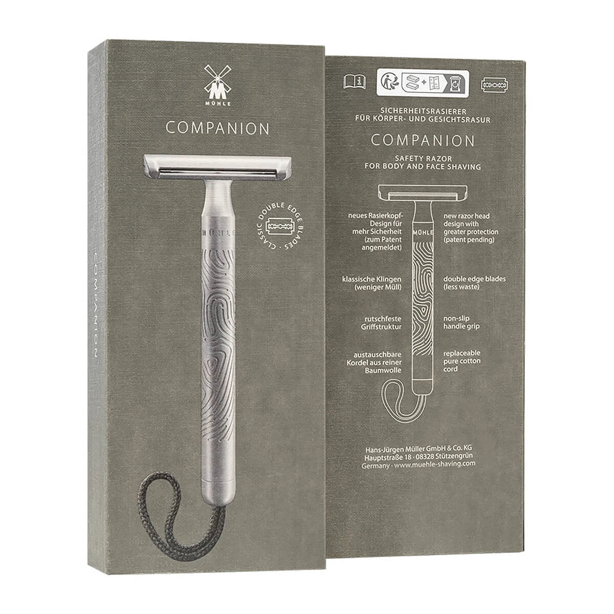 Säkerhetshyvel, Companion, Unisex, Grå