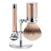 Rakset med Säkerhetshyvel, Rakborste och hållare, Traditional, Rosegold