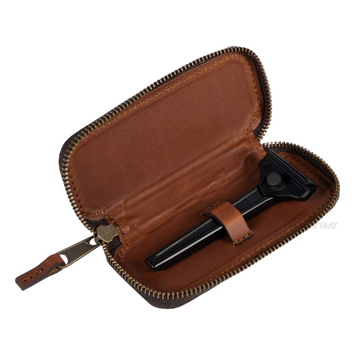 Läderfodral till Single Edge Rakhyvel, Bourbon