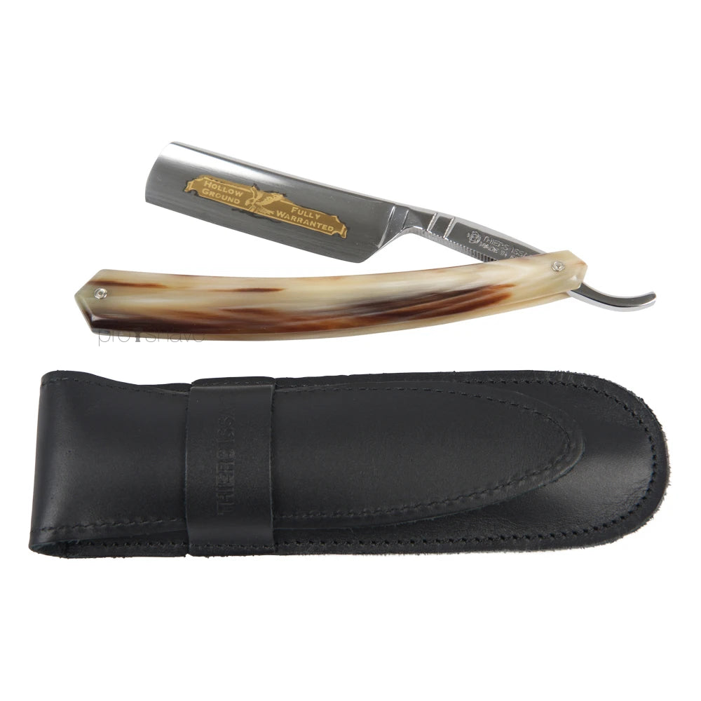 Rakkniv, 6/8 Round Nose, Ljust horn