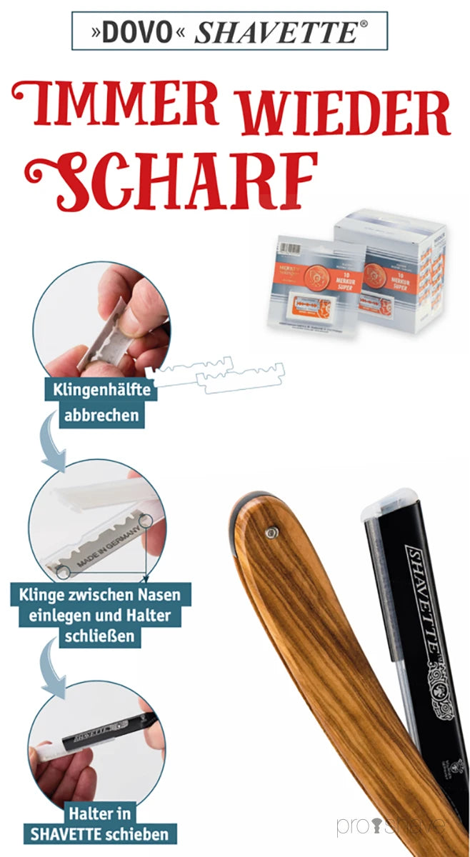 Bladhållare för halvblad eller halva DE-blad