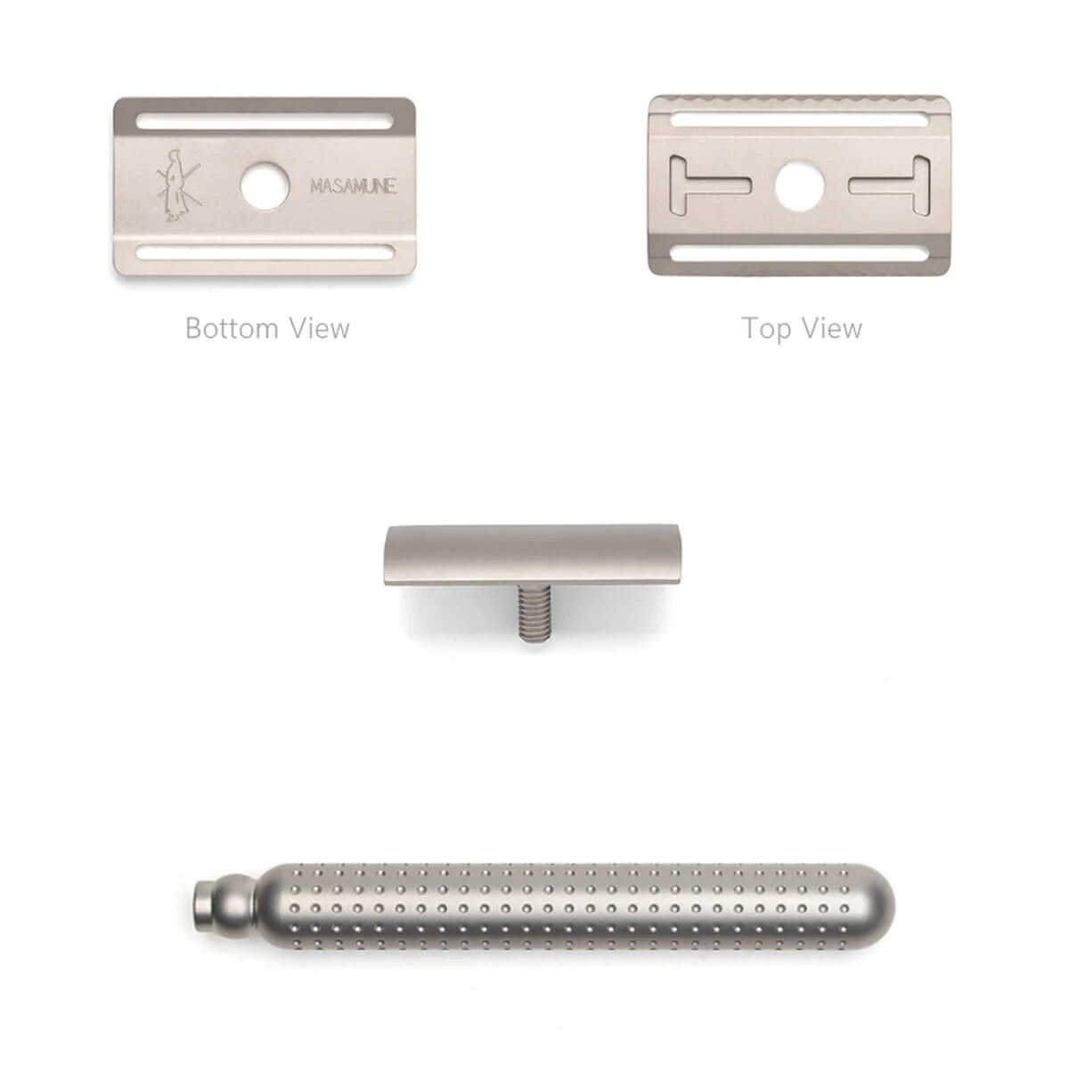 Masamune Säkerhetshyvel, Stängd kam, Rostfritt stål - Matt