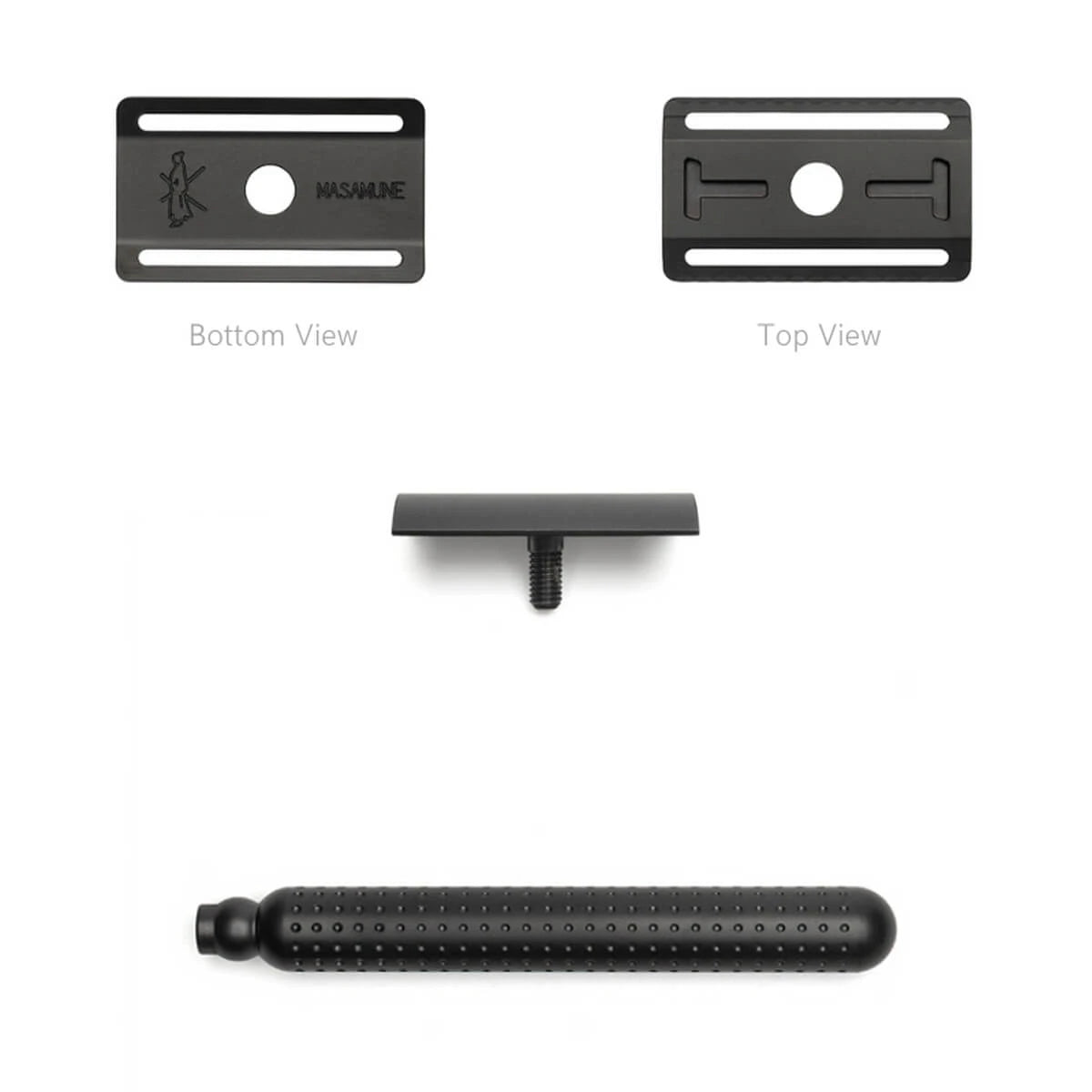 Masamune Säkerhetshyvel, Stängd kam, Rostfritt stål - Mörk