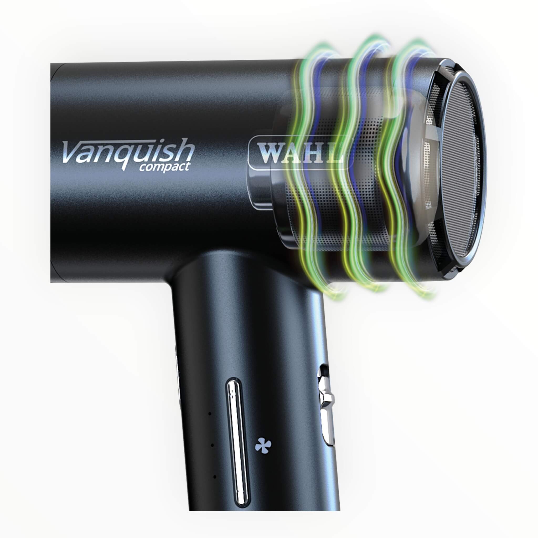 Vanquish Hårtork, Kompakt, 1600W, Svart