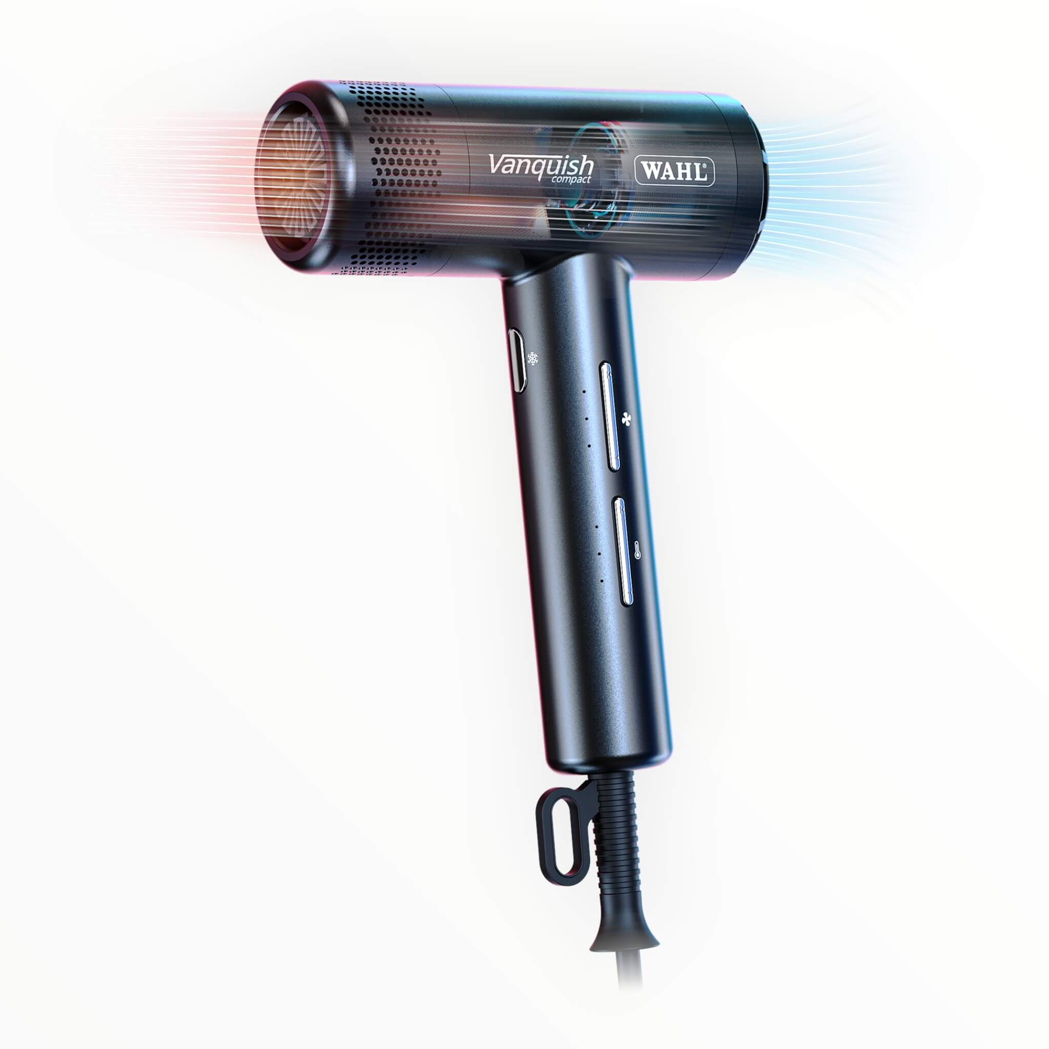 Vanquish Hårtork, Kompakt, 1600W, Svart