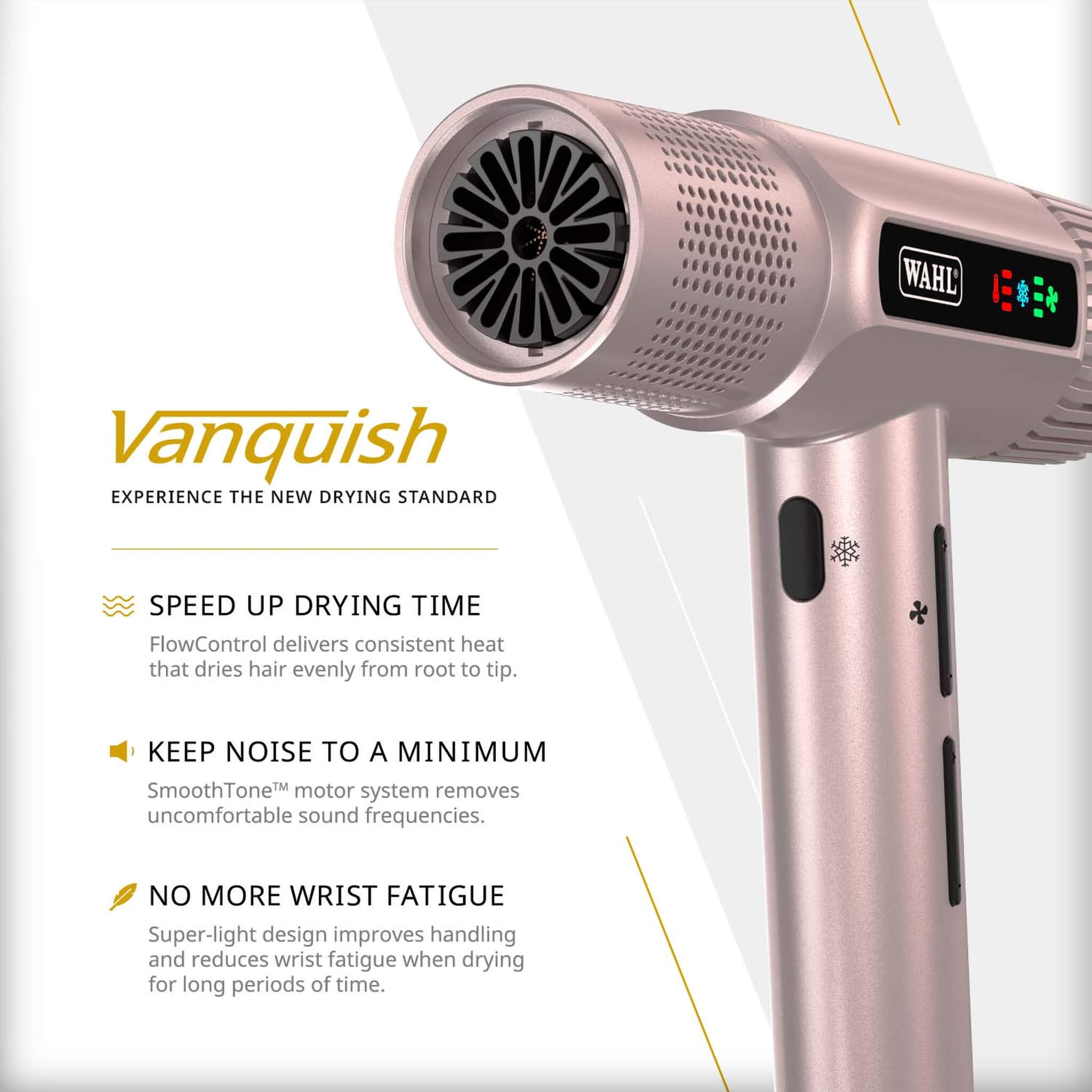 Vanquish Hårtork, 1600W, Rosegold