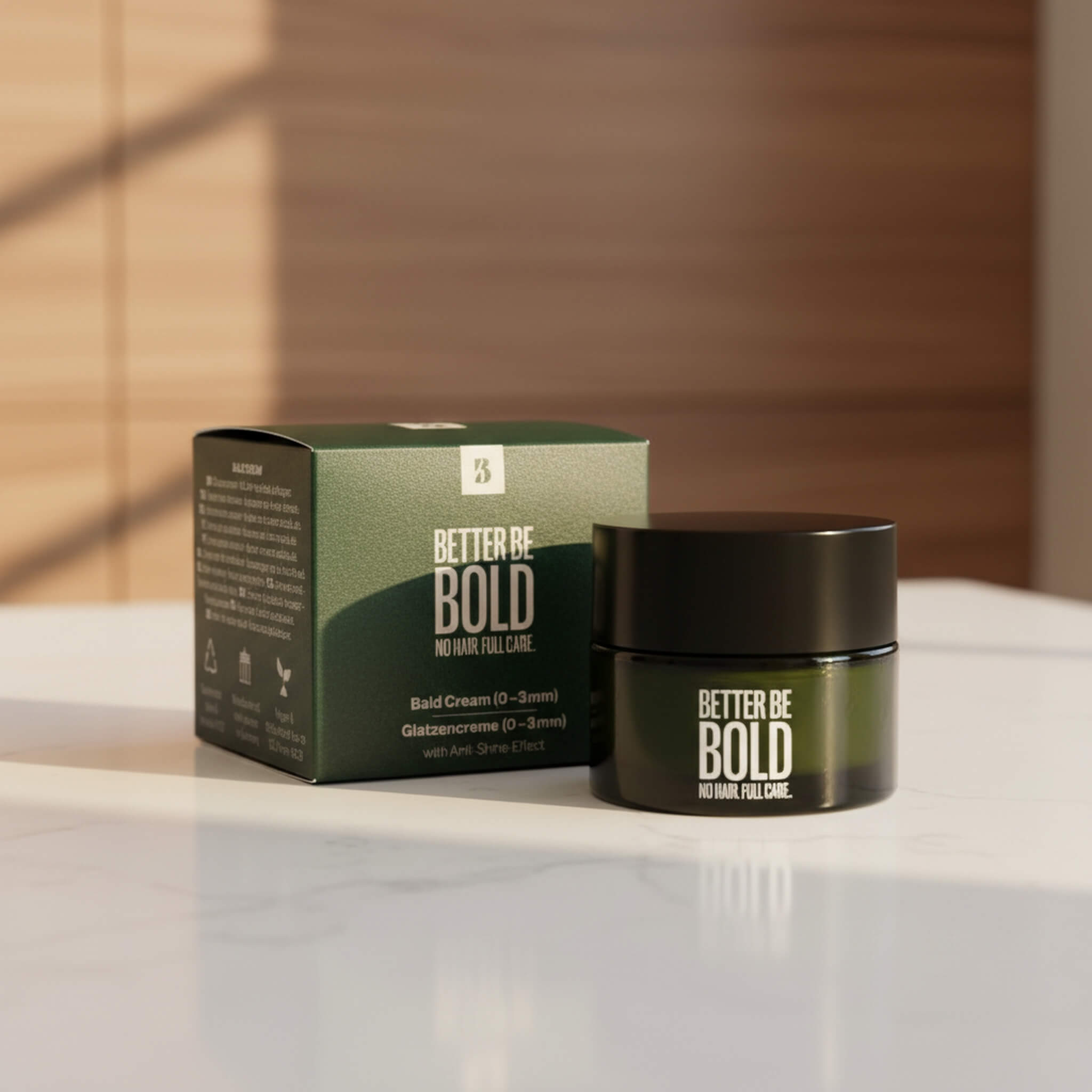 Återfuktande Bald Cream (0-3 mm.) - Matt Effect, 50 ml.
