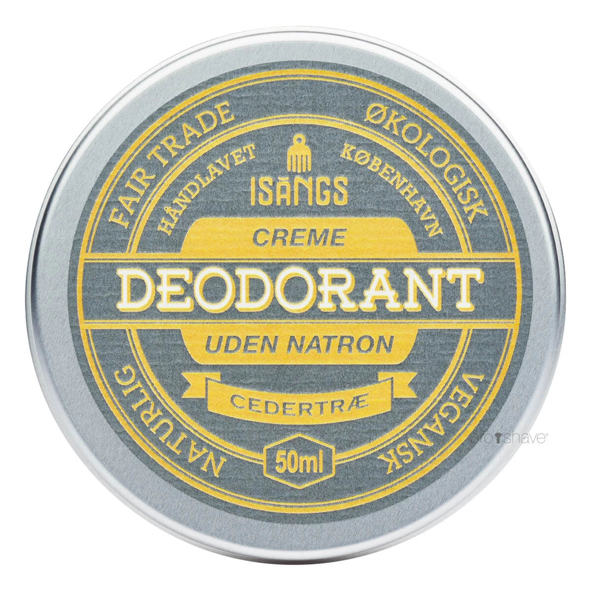 Kräm Deodorant utan bikarbonat, Cederträ, 50 ml.