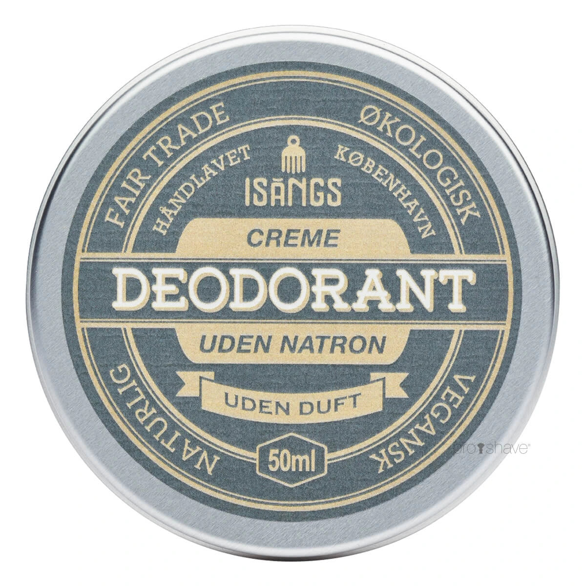 Cream Deodorant utan bakpulver, Oparfymerad, 50 ml.