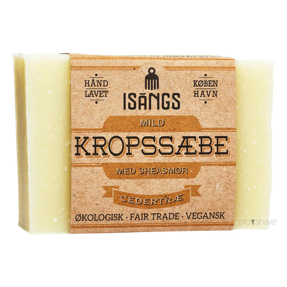 Mild kroppstvål med sheasmör, cederträ, 90 gr.