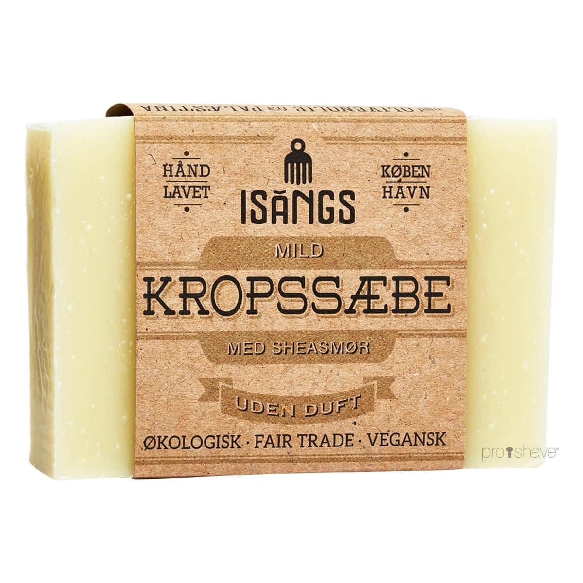 Mild kroppstvål med sheasmör, oparfymerad, 90 gr.