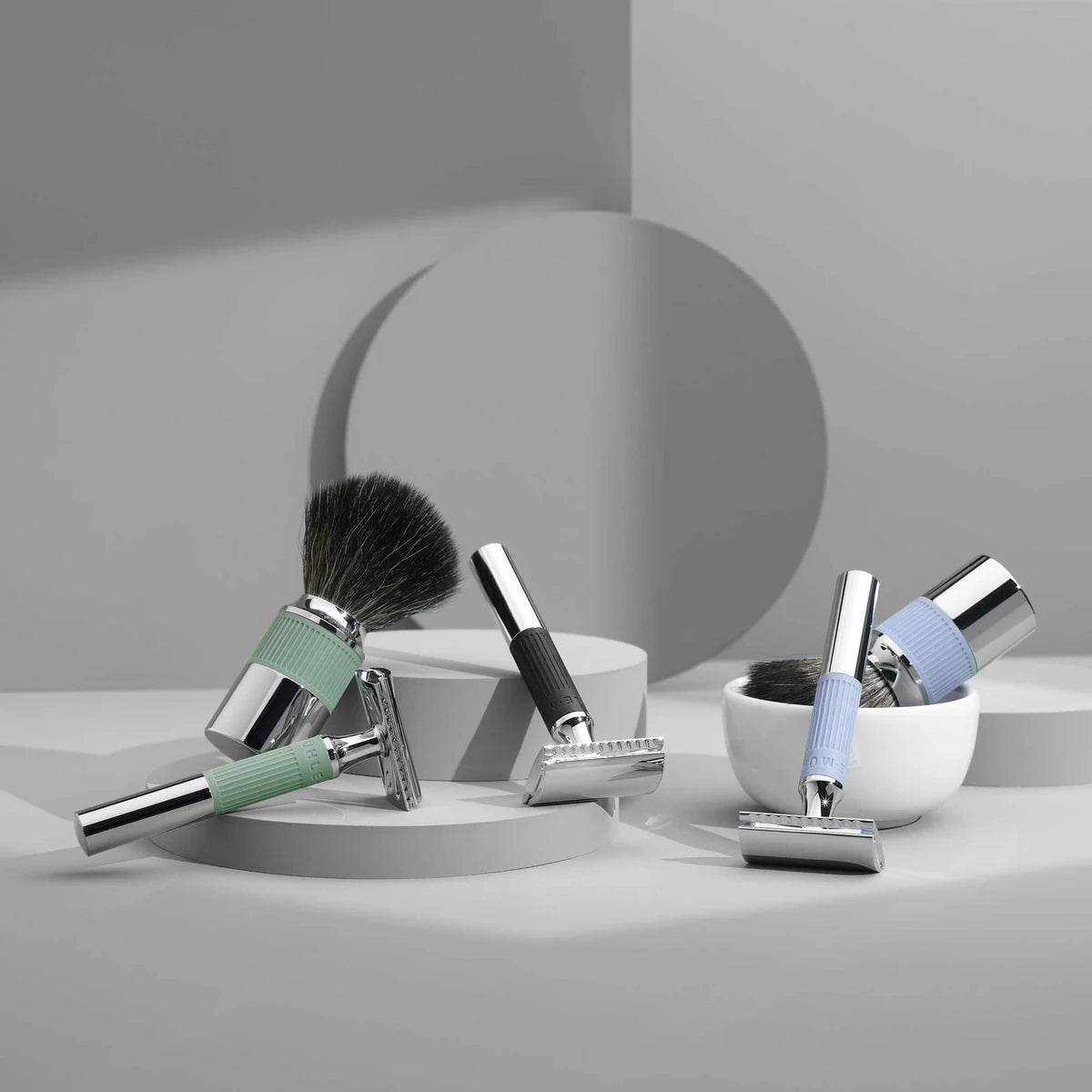 Rakborste av svart fiber, Neo, Salvia Green