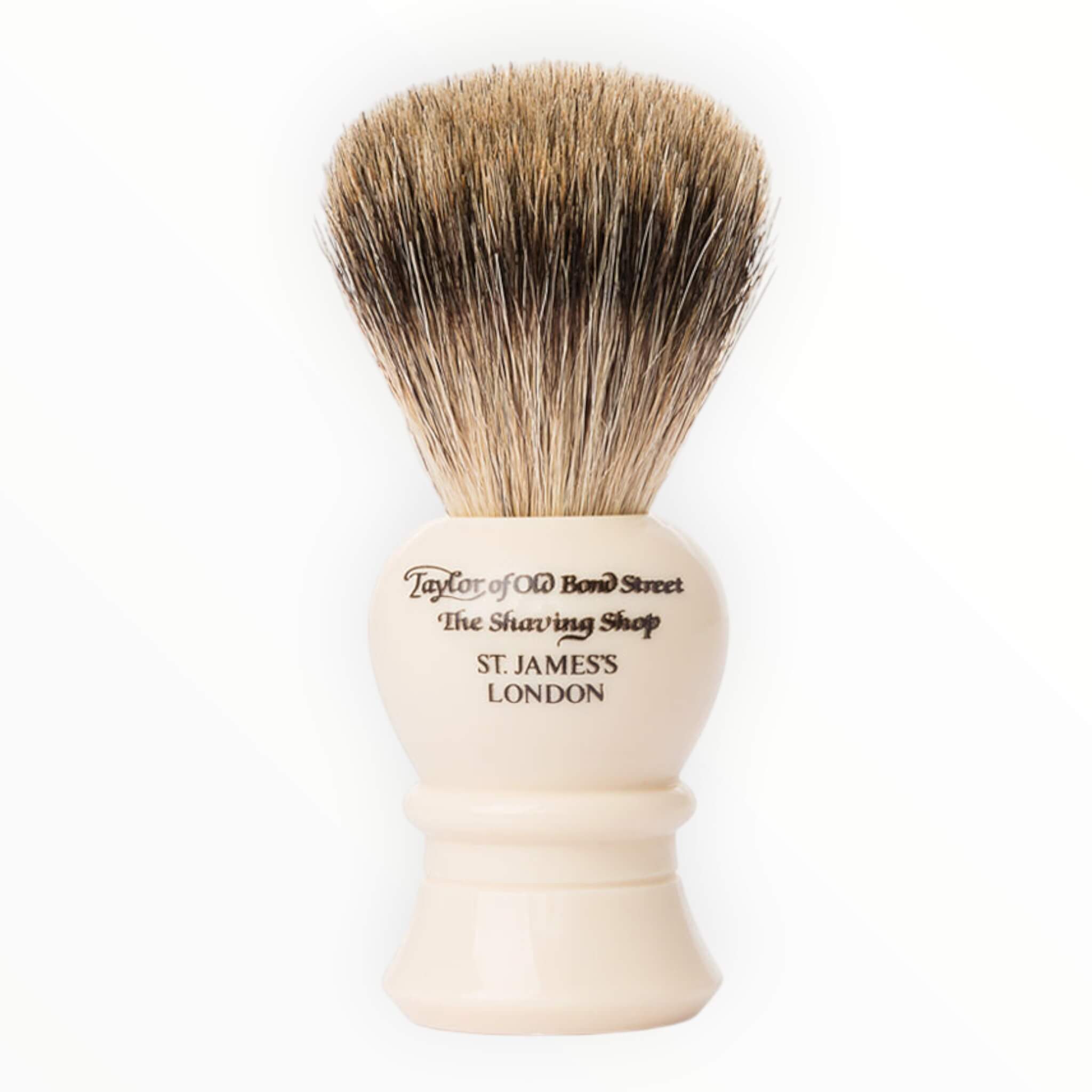 Rakborste, Pure Badger, Traditionell, M, Ivory
